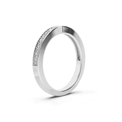 Alden Pinched Pavé Wedding Band (2.2mm)