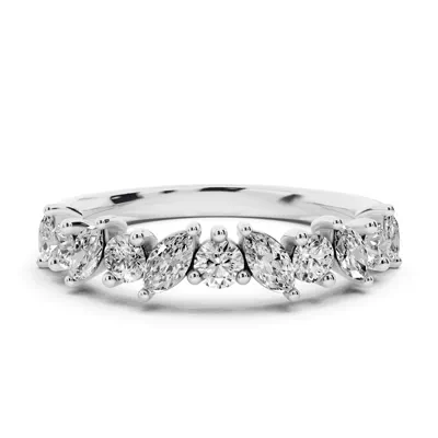 Angled Marquise & Round Diamond Band