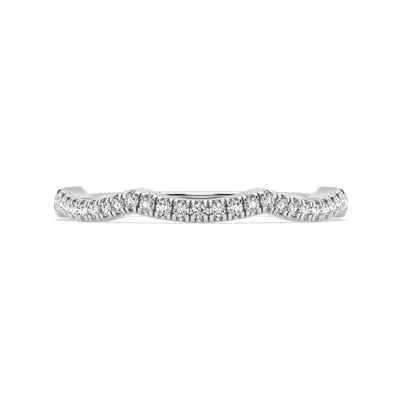 Signature Hearts & Arrows Pavé Spiral Curved Band