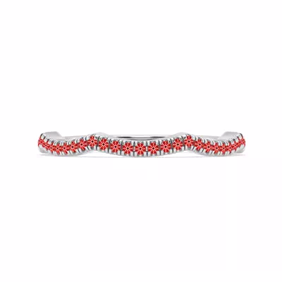 Signature Hearts & Arrows Pavé Spiral Curved Band