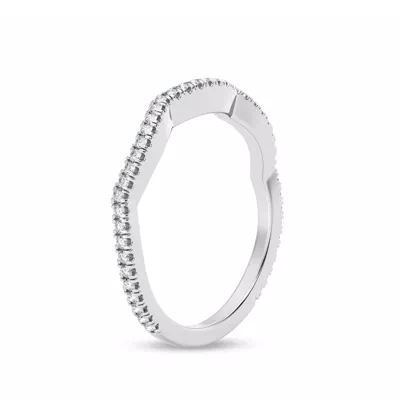 Signature Hearts & Arrows Pavé Spiral Curved Band