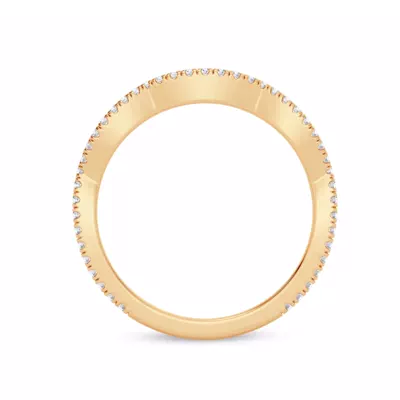 Signature Hearts & Arrows Pavé Spiral Curved Band