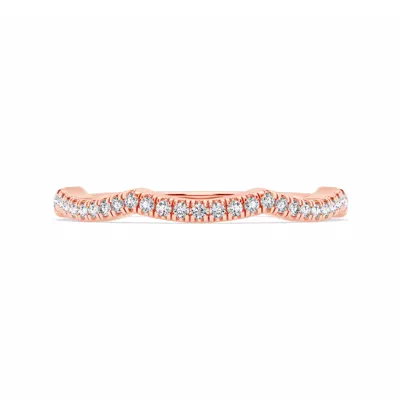 Signature Hearts & Arrows Pavé Spiral Curved Band