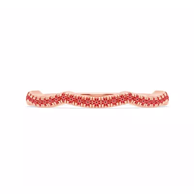 Signature Hearts & Arrows Pavé Spiral Curved Band