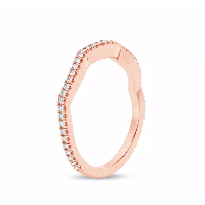 Signature Hearts & Arrows Pavé Spiral Curved Band