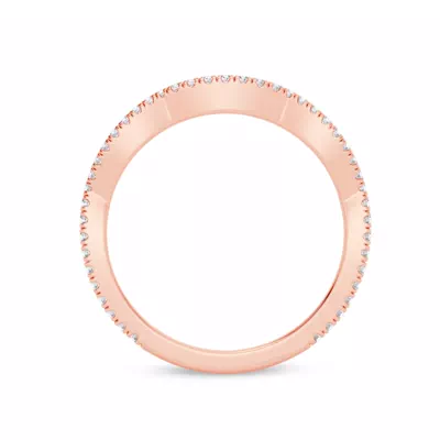 Signature Hearts & Arrows Pavé Spiral Curved Band