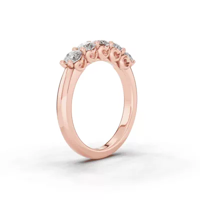 Sculpted Heart 5-Stone Diamond Band (1.00 ct. tw.)