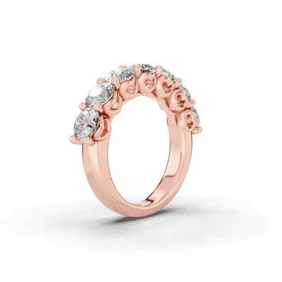 Sculpted Heart 7-Stone Diamond Band (3.00 ct. tw.)