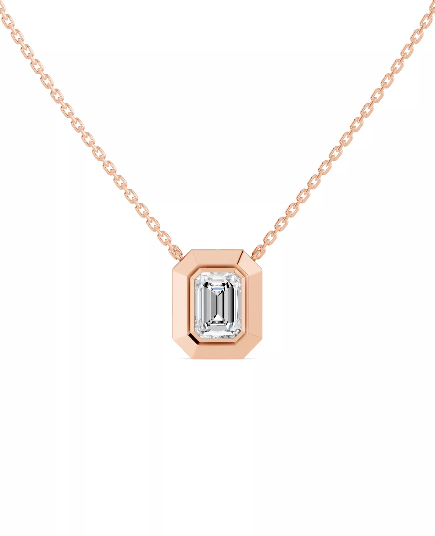 Diamond-First Design 14K Rose Gold Engagement Ring