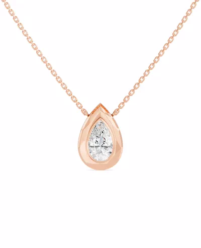 Faceted Bezel Pear Lab Diamond Necklace (3.00 ct.)
