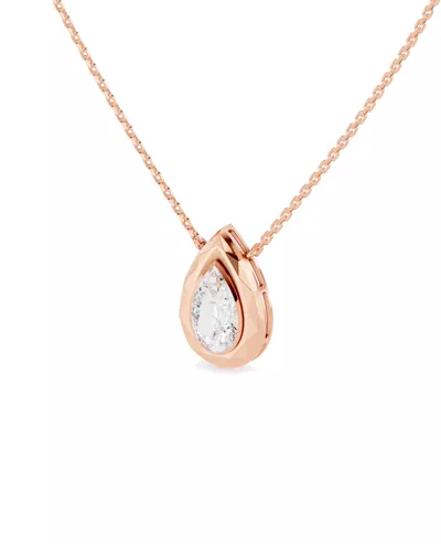 Faceted Bezel Pear Lab Diamond Necklace (3.00 ct.)