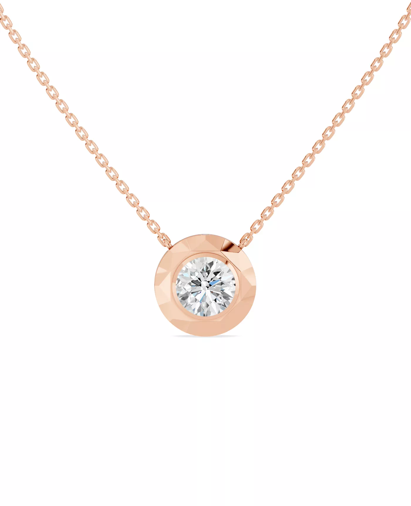 Diamond-First Design 14K Rose Gold Engagement Ring