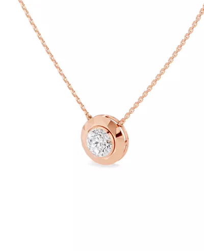 Faceted Bezel Round Lab Diamond Necklace (3.00 ct. )
