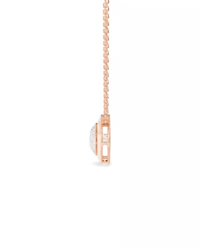 Faceted Bezel Round Lab Diamond Necklace (3.00 ct. )
