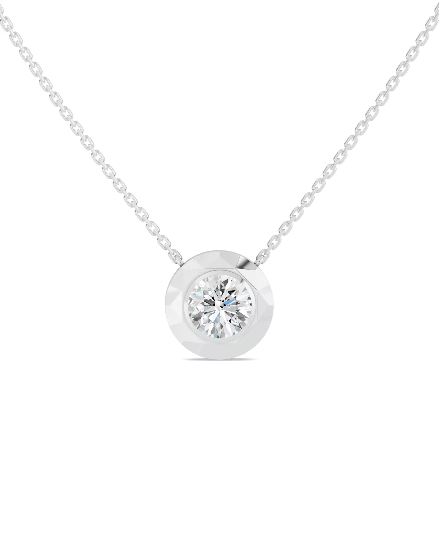 Diamond-First Design 14K White Gold Engagement Ring
