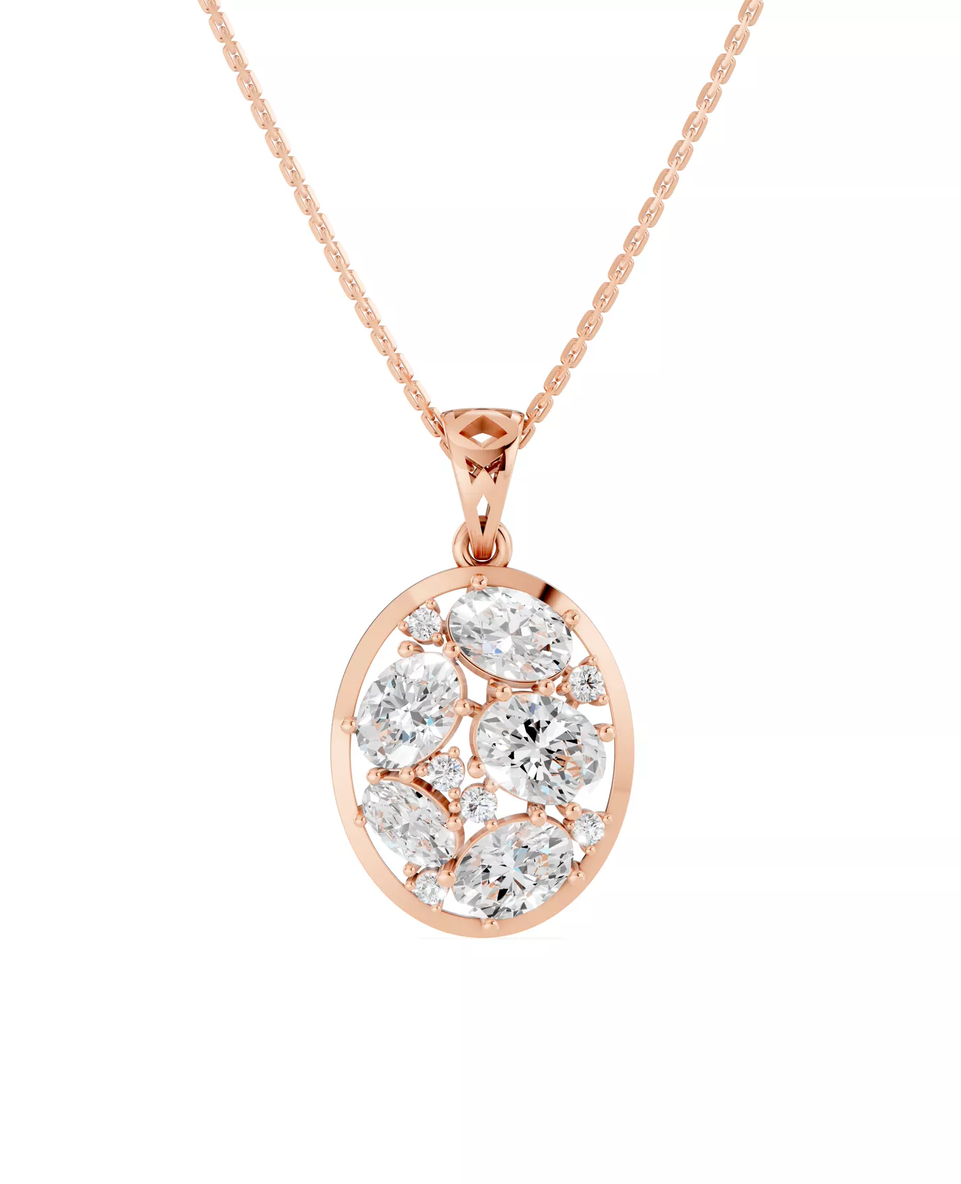Diamond-First Design 14K Rose Gold Engagement Ring