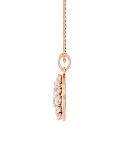 Mixed-Shape Oval Frame Lab Diamond Necklace (3.70 ct.)