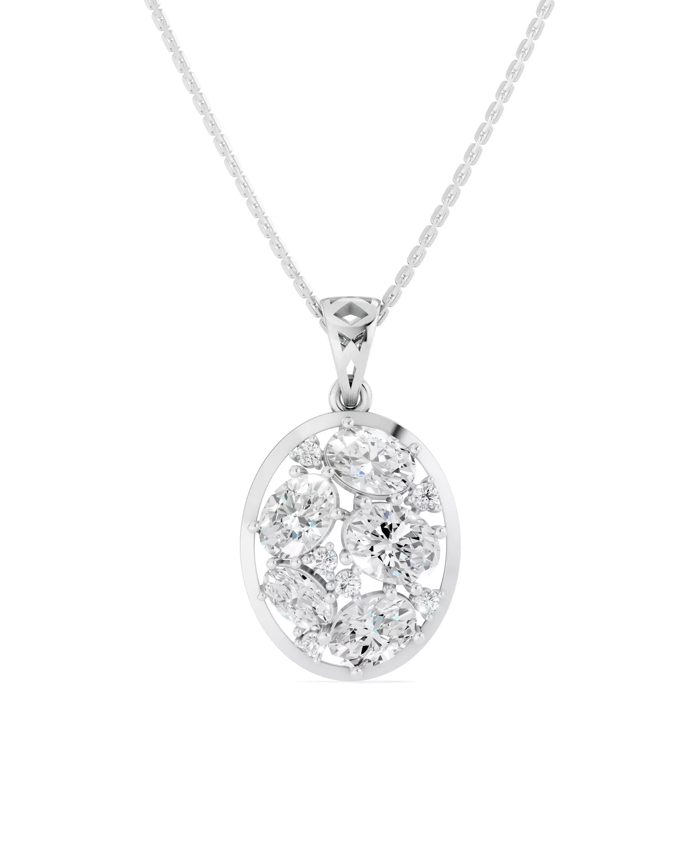 Diamond-First Design 14K White Gold Engagement Ring