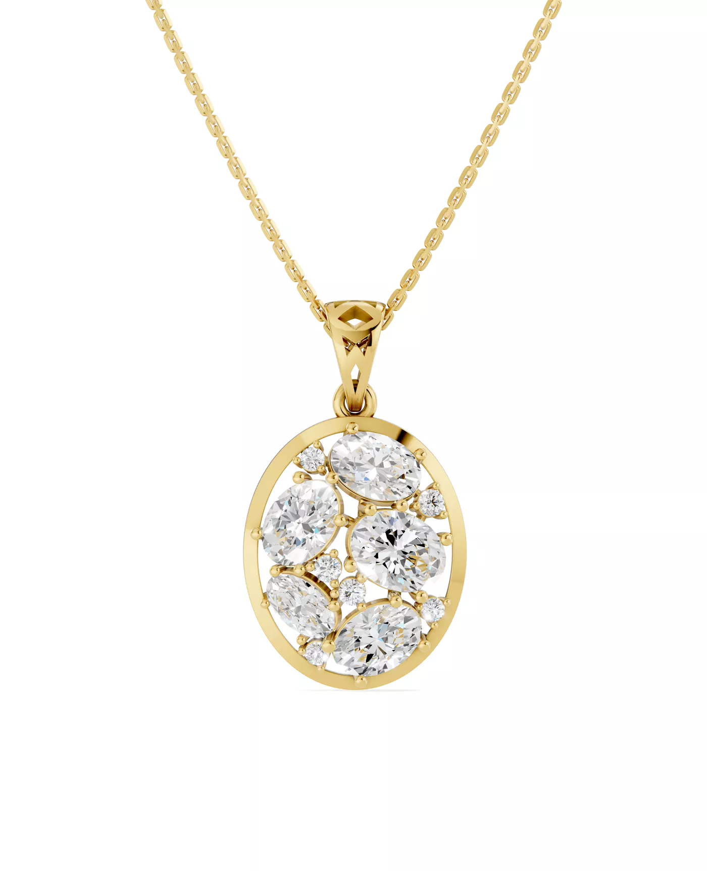 Diamond-First Design 14K Yellow Gold Engagement Ring