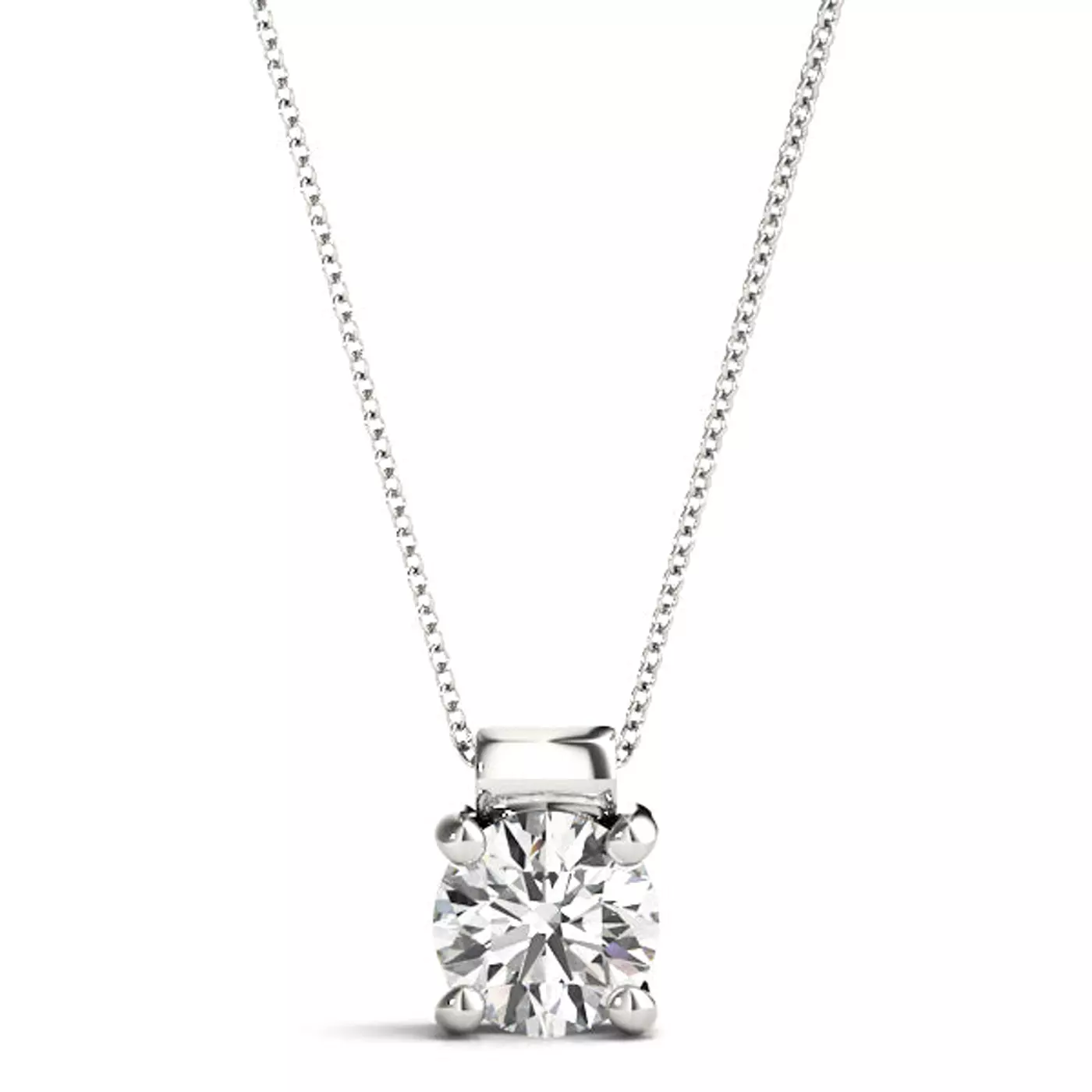 Classic Solitaire 14K White Gold Engagement Ring