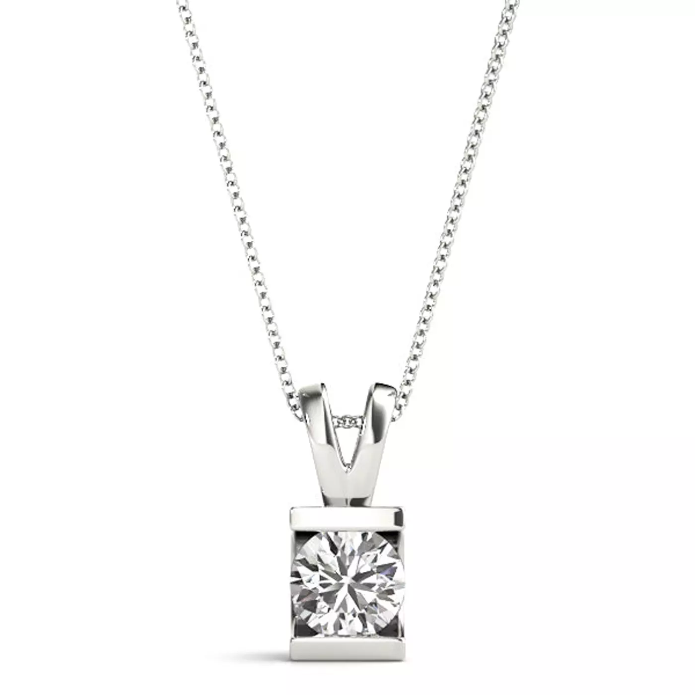 Classic Solitaire 14K White Gold Engagement Ring