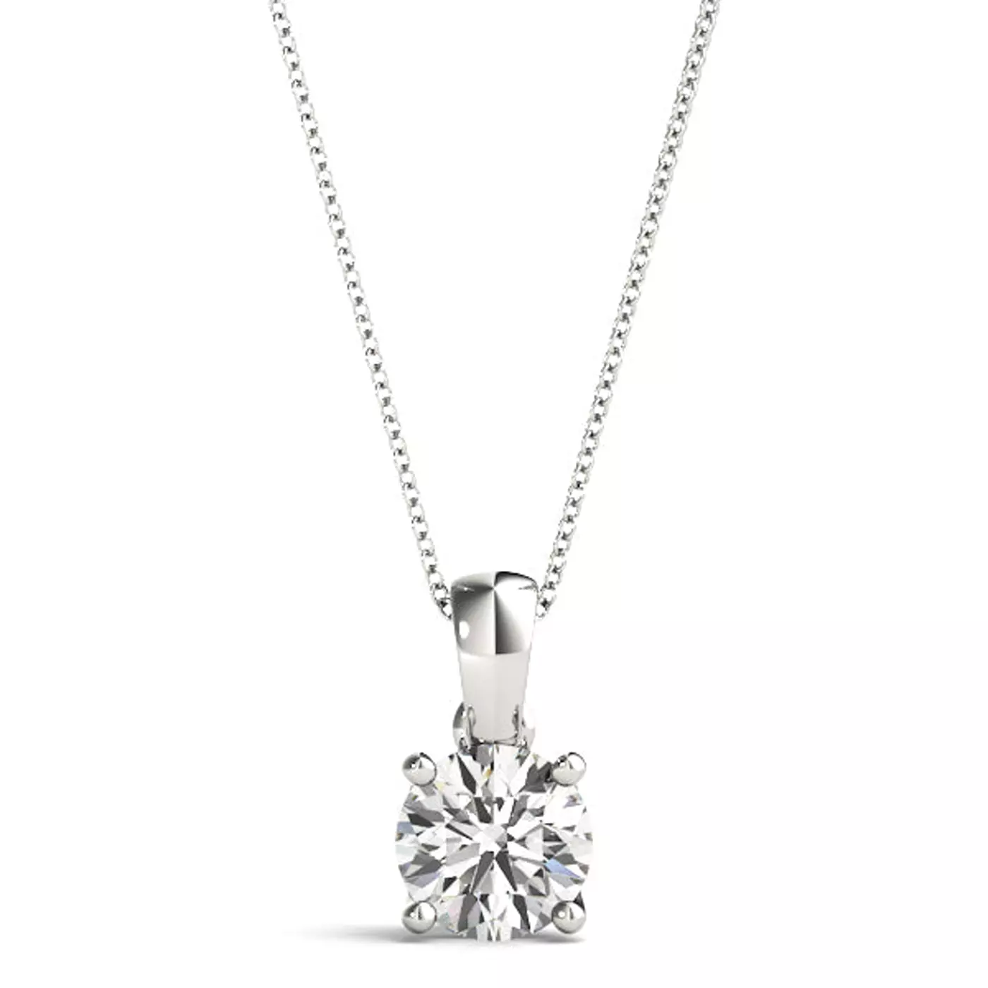 Classic Solitaire 14K White Gold Engagement Ring