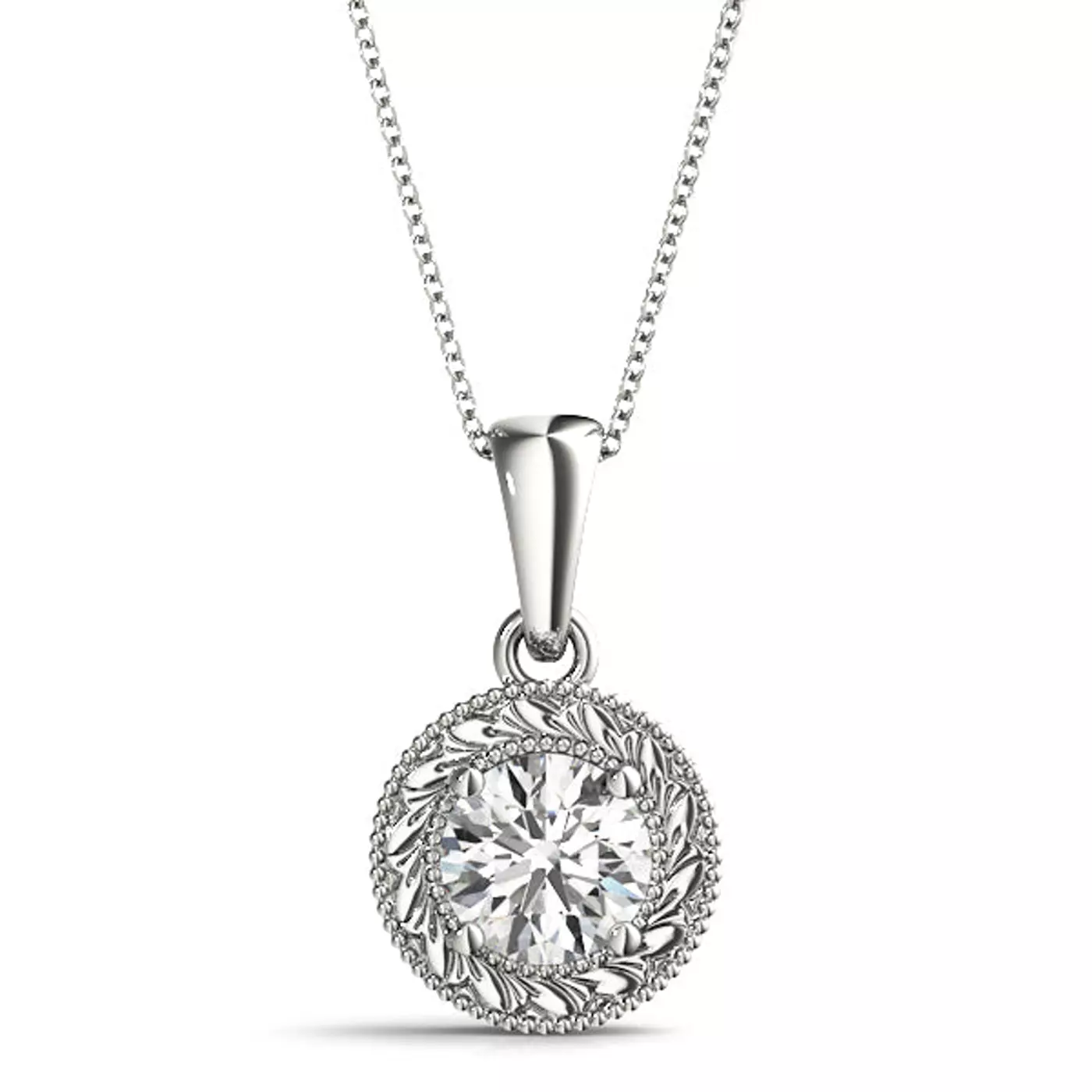 Classic Solitaire 14K White Gold Engagement Ring