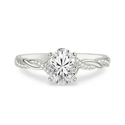 Kayleigh Lab Diamond Twist 1.00 ct. Oval Lab Engagement Ring