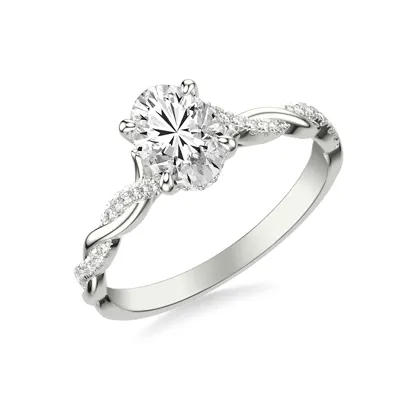 Kayleigh Lab Diamond Twist 1.00 ct. Oval Lab Engagement Ring