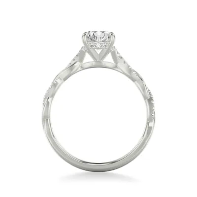 Kayleigh Lab Diamond Twist 1.00 ct. Oval Lab Engagement Ring