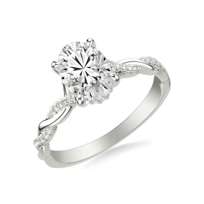 Kayleigh Lab Diamond Twist 1.50 ct. Oval Lab Engagement Ring
