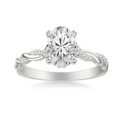 Kayleigh Lab Diamond Twist 1.50 ct. Oval Lab Engagement Ring