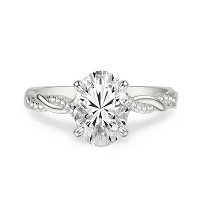 Kayleigh Lab Diamond Twist 2.00 ct. Oval Lab Engagement Ring
