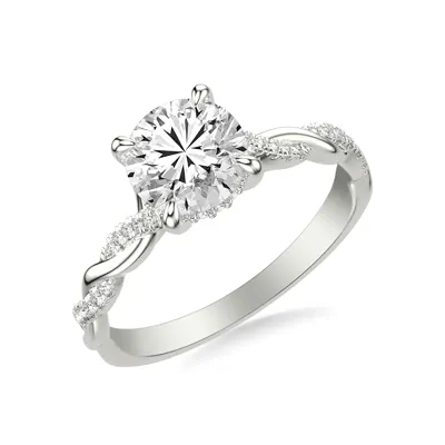 Kayleigh Lab Diamond Twist 1.50 ct. Round Lab Engagement Ring
