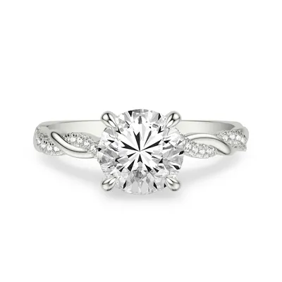 Kayleigh Lab Diamond Twist 2.00 ct. Round Lab Engagement Ring