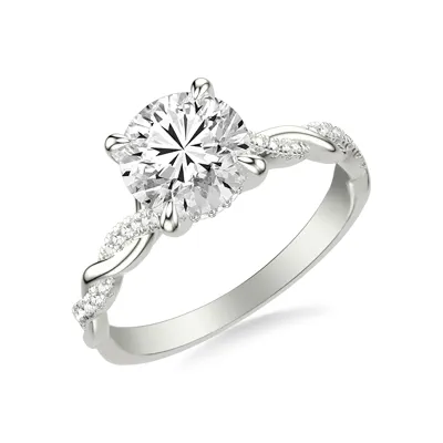 Kayleigh Lab Diamond Twist 2.00 ct. Round Lab Engagement Ring