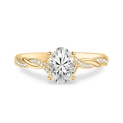Kayleigh Lab Diamond Twist 1.00 ct. Oval Lab Engagement Ring