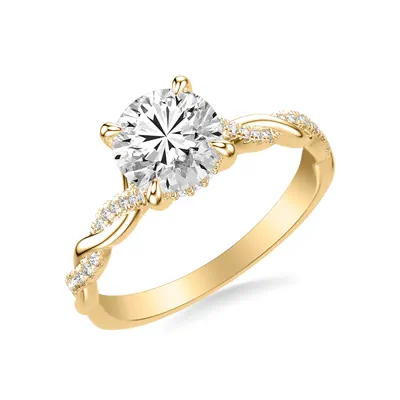 Kayleigh Lab Diamond Twist 1.50 ct. Round Lab Engagement Ring