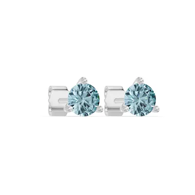 Aquamarine Martini Stud Earrings (4mm)