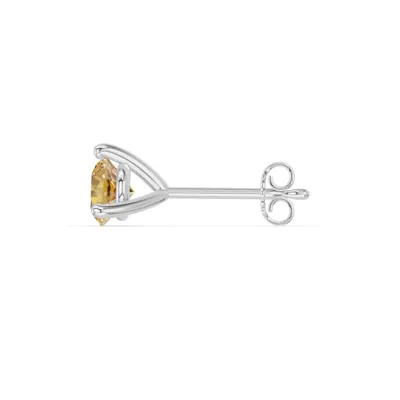 Citrine Martini Stud Earrings (4mm)