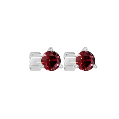 Garnet Martini Stud Earrings (4mm)