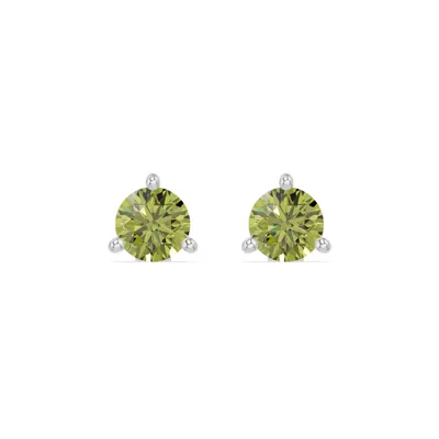 Peridot Martini Stud Earrings (4mm)
