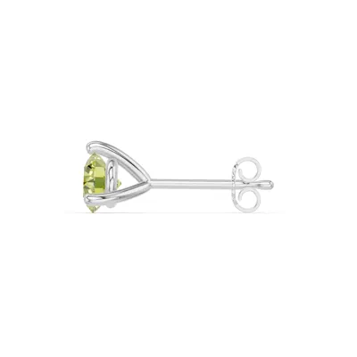 Peridot Martini Stud Earrings (4mm)