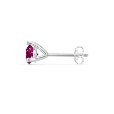 Rhodolite Martini Stud Earrings (4mm)