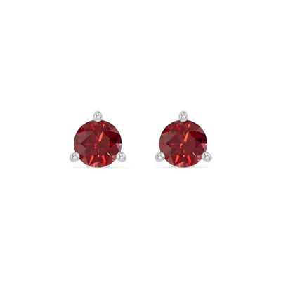 Ruby Martini Stud Earrings (4mm)