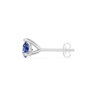 Tanzanite Martini Stud Earrings (4mm)