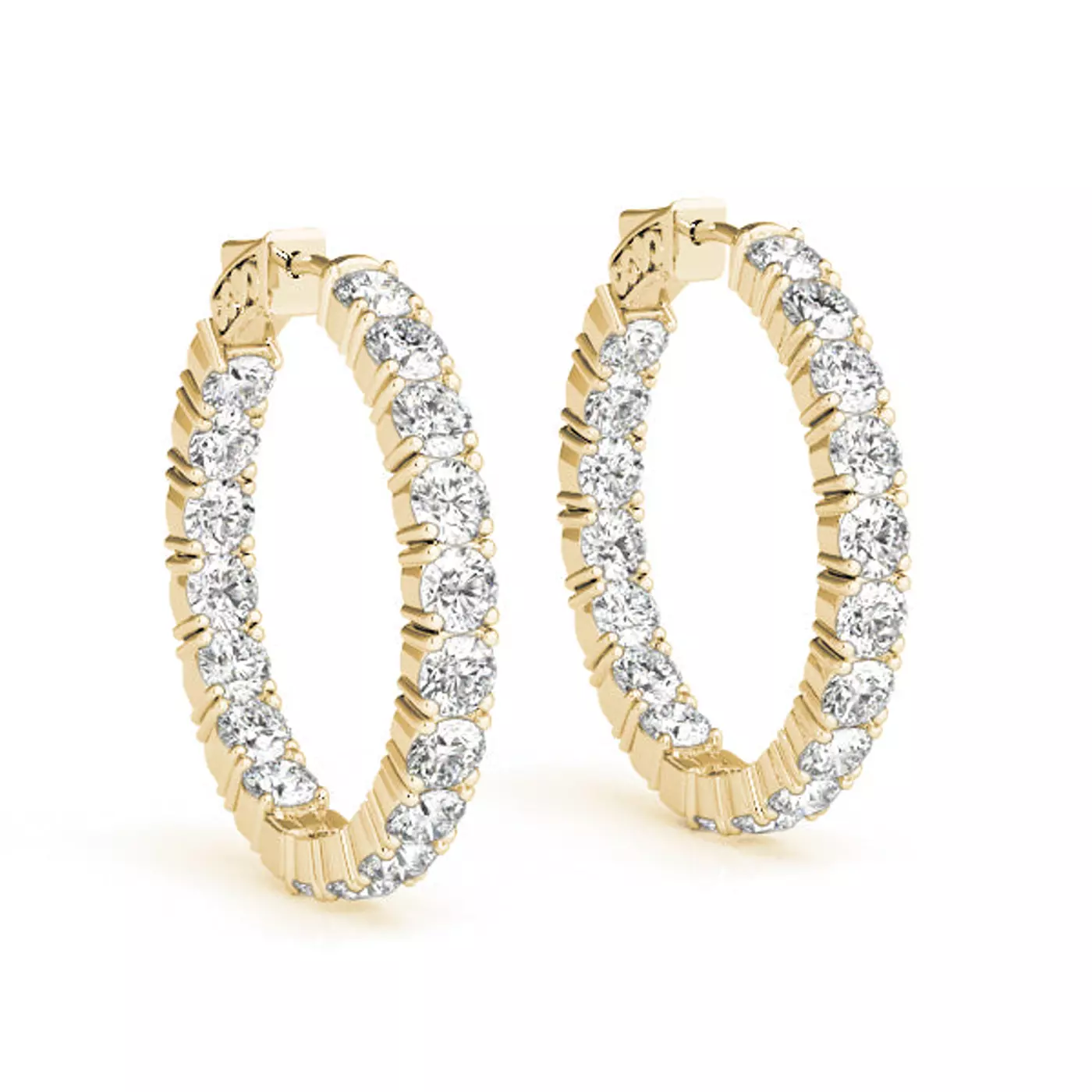 Seamless Endless Hoop 14K Yellow Gold Engagement Ring