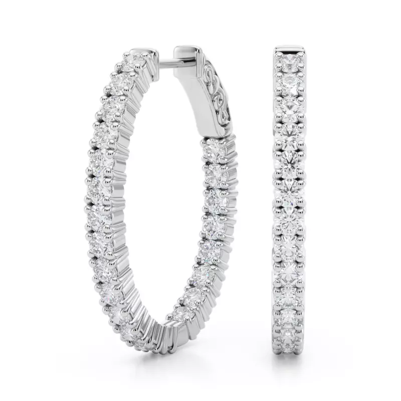 shop lab diamond hoop earrings