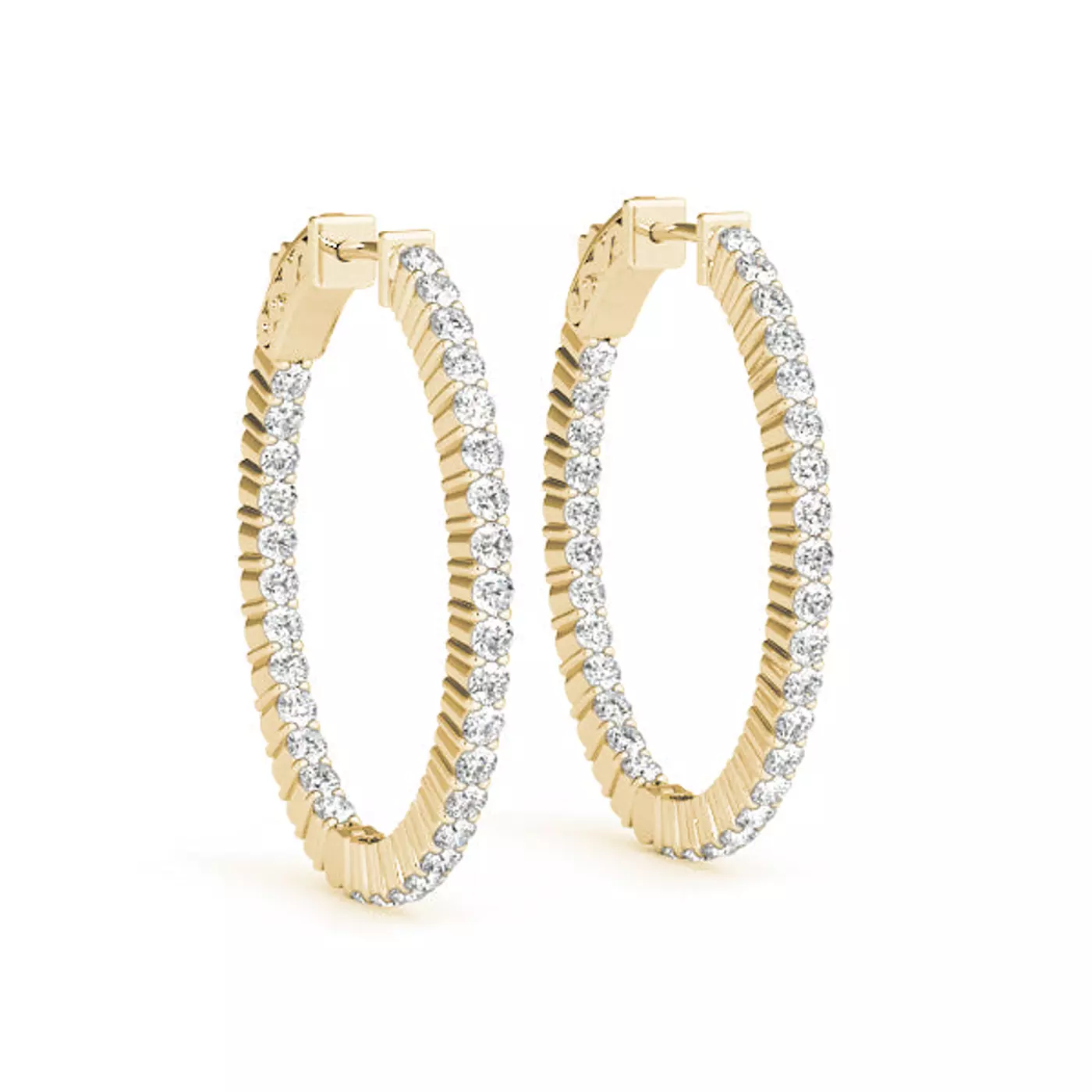 Seamless Endless Hoop 14K Yellow Gold Engagement Ring