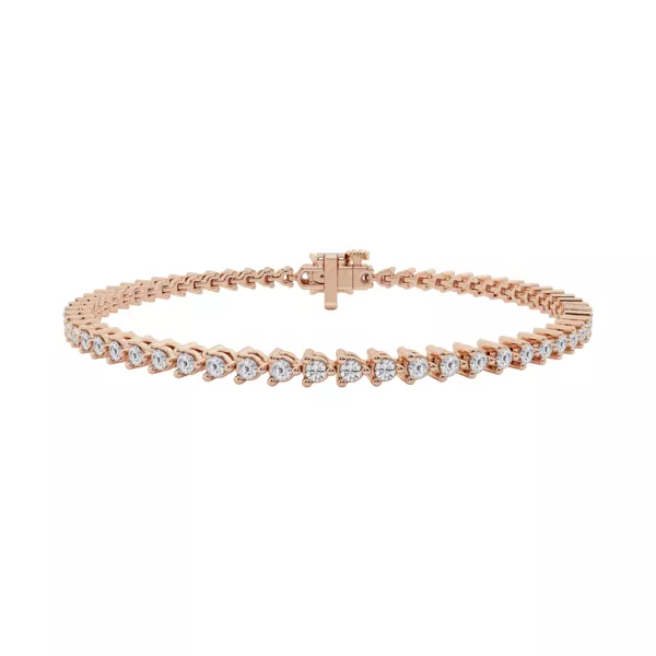 Three-Prong Lab Diamond Tennis Bracelet (2 ct tw)